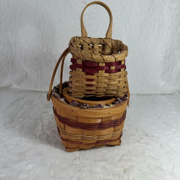 Handwoven Wicker Basket Trio With Handles - Rustic Decor & Storage Solutions - Picture 10 of 10